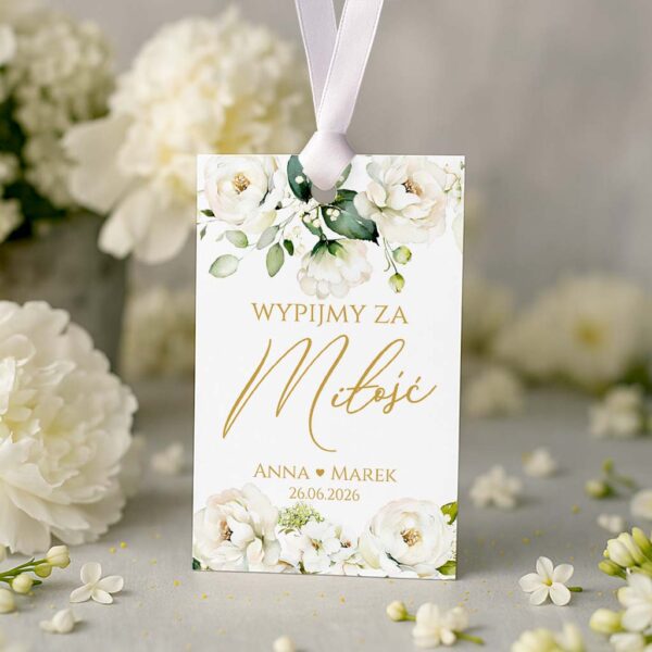 Zawieszki na butelki na alkohol wesele