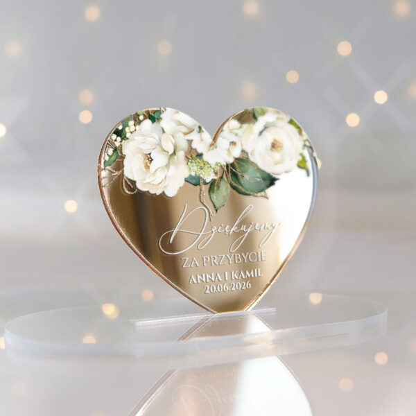 podziękowani dla gości weselnych magnesy serca