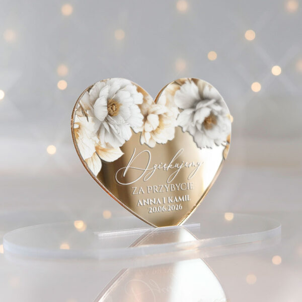 podziękowani dla gości weselnych magnesy serca
