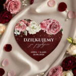 magnesy serca podziękowania dla gości weselnych