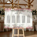 Tablica z usadzenie gości poziomo