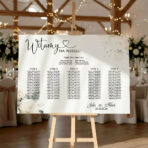 Tablica z usadzenie gości poziomo