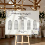 Tablica z usadzenie gości poziomo