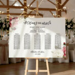 Tablica z usadzenie gości poziomo