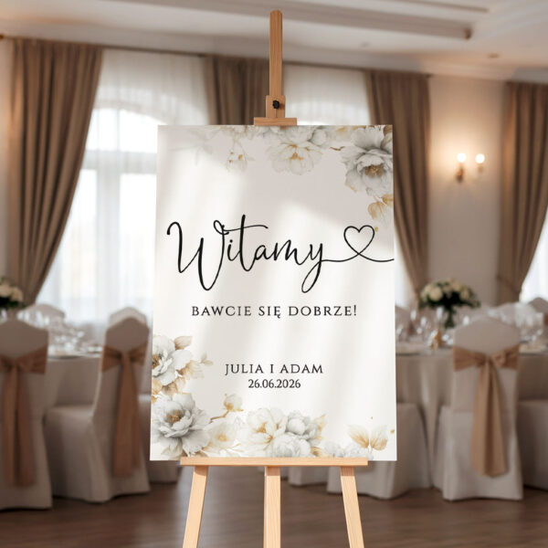 Tablica powitalna na wesele