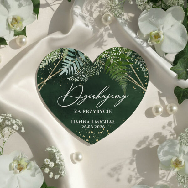 podziękowania dla gości weselnych magnesy serca