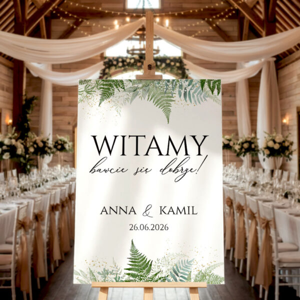 Tablica powitalna wesele