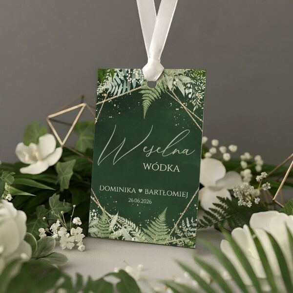 Zawieszki na alkohol wesele ciemne tło