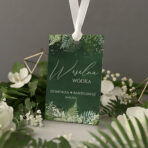 Zawieszki na alkohol wesele ciemne tło