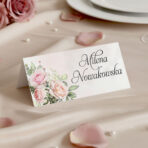 Winietki na stół róże