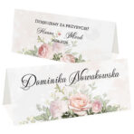 Winietki na stół róże