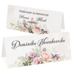 Winietki na stół róże