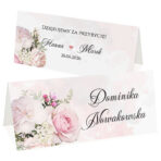 Winietki na stół róże