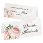 Winietki na stół róże