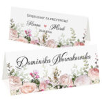 Winietki na stół róże