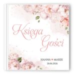 Księga gości różowe kwiaty