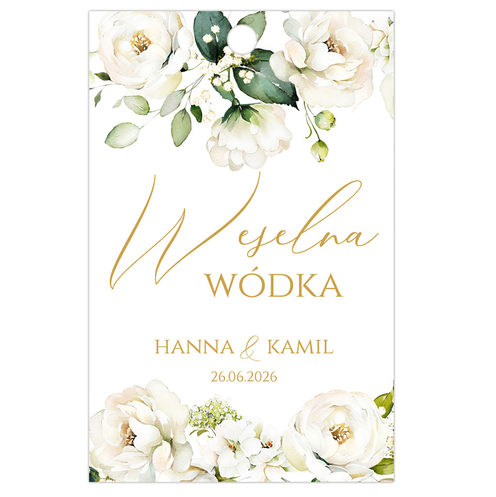 Zawieszki na butelki na alkohol wesele