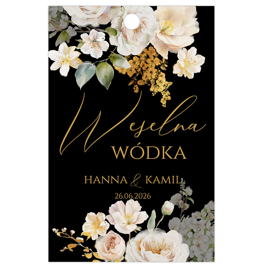 Zawieszki na butelki na alkohol wesele