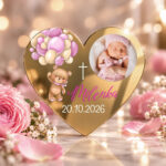 magnes lustrzany na chrzest misie