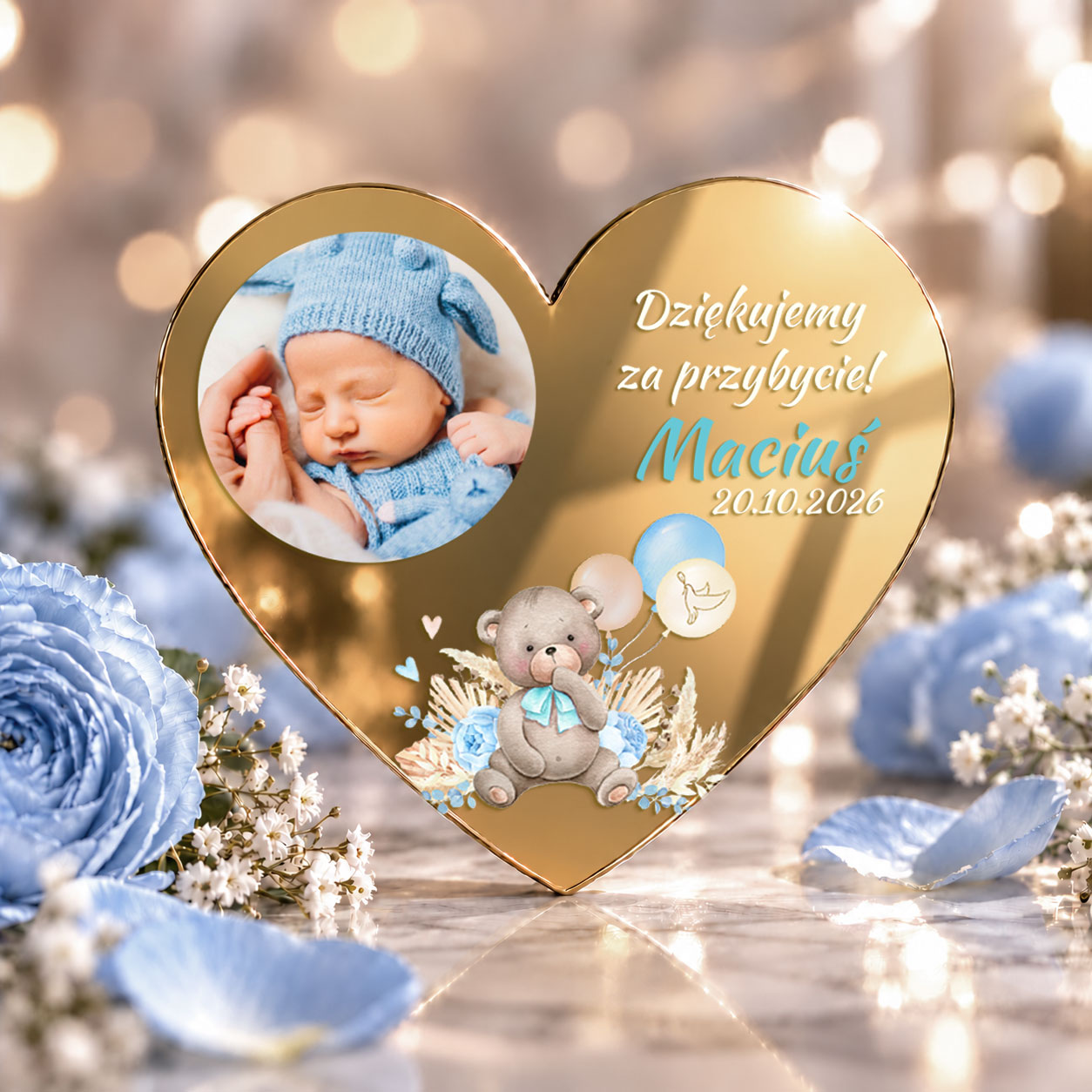 misie2_glowne2 magnes lustrzany na chrzest misie