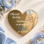 magnes lustrzany na chrzest misie