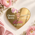 magnes lustrzany na chrzest misie